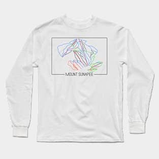 Mount Sunapee Trail Rating Map Long Sleeve T-Shirt